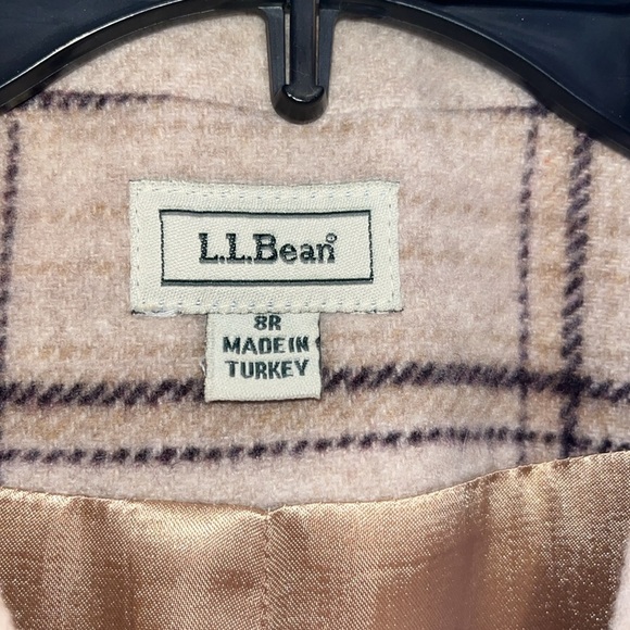 VTG-L.L. Bean-8 Reg-tan plaid-long sleeve, wool& cashmere blend,  blazer/jacket. - Picture 9 of 15
